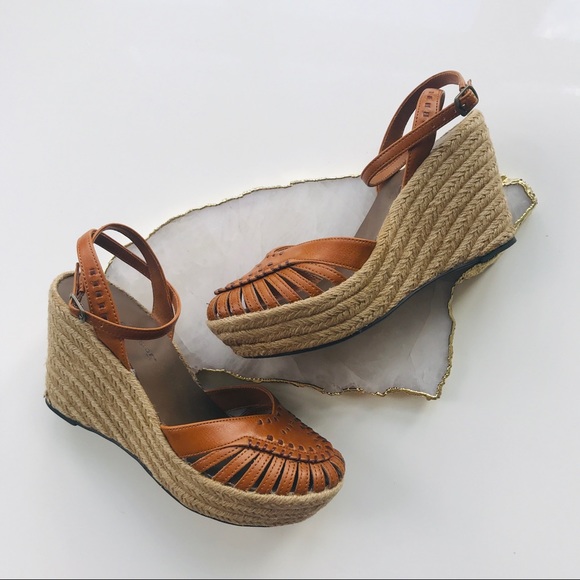 Shoes - NWOB Wrap Ankle Strap Wedge Closed Toe Sandal sz8